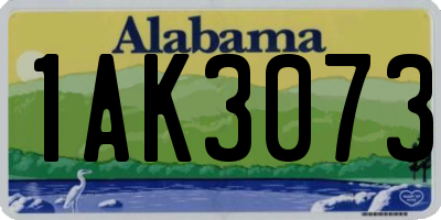 AL license plate 1AK3073