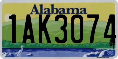 AL license plate 1AK3074