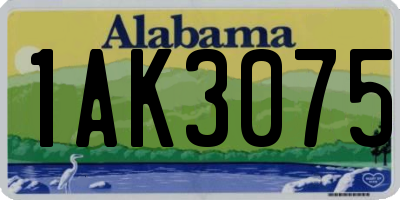 AL license plate 1AK3075