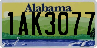 AL license plate 1AK3077
