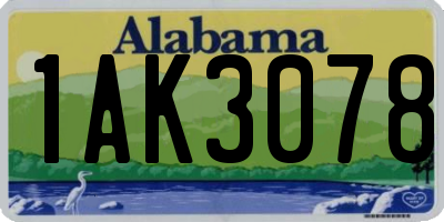 AL license plate 1AK3078