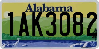 AL license plate 1AK3082
