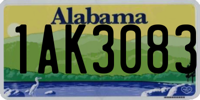 AL license plate 1AK3083