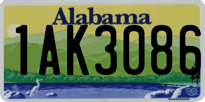 AL license plate 1AK3086