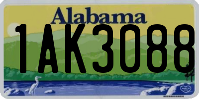 AL license plate 1AK3088