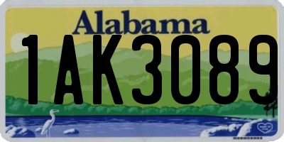 AL license plate 1AK3089