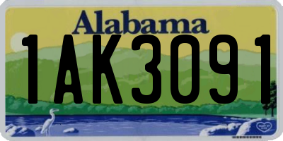 AL license plate 1AK3091