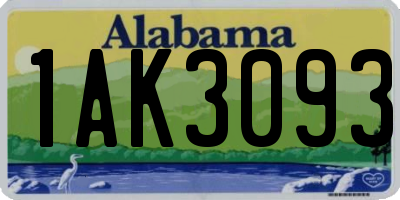 AL license plate 1AK3093