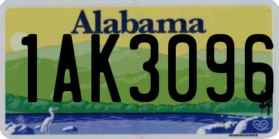 AL license plate 1AK3096