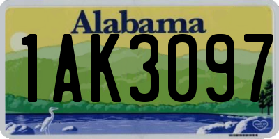AL license plate 1AK3097