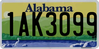 AL license plate 1AK3099