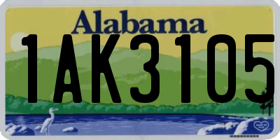 AL license plate 1AK3105