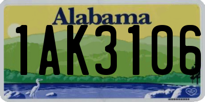 AL license plate 1AK3106