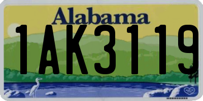 AL license plate 1AK3119