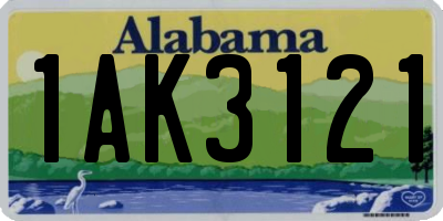 AL license plate 1AK3121