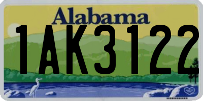 AL license plate 1AK3122