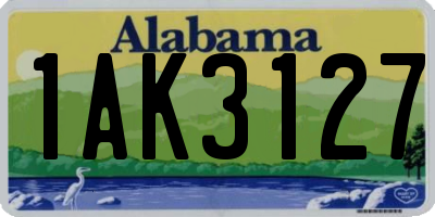 AL license plate 1AK3127