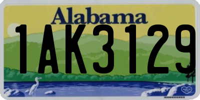 AL license plate 1AK3129