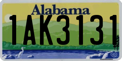 AL license plate 1AK3131