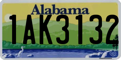 AL license plate 1AK3132