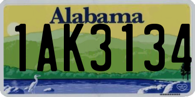 AL license plate 1AK3134