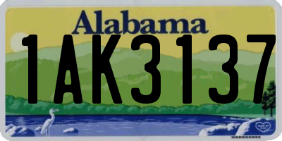 AL license plate 1AK3137