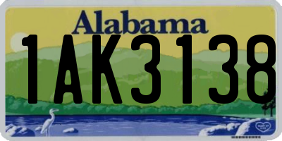 AL license plate 1AK3138