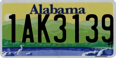 AL license plate 1AK3139