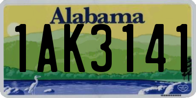 AL license plate 1AK3141