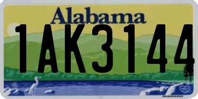 AL license plate 1AK3144