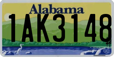 AL license plate 1AK3148