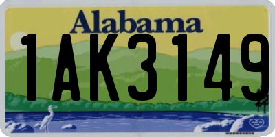 AL license plate 1AK3149