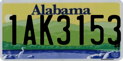AL license plate 1AK3153