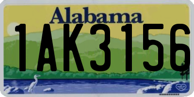 AL license plate 1AK3156