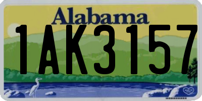 AL license plate 1AK3157