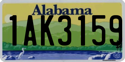AL license plate 1AK3159