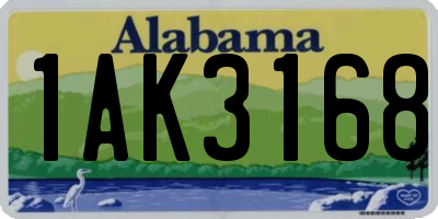 AL license plate 1AK3168