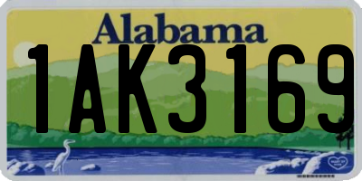 AL license plate 1AK3169