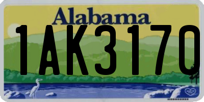 AL license plate 1AK3170