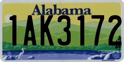 AL license plate 1AK3172