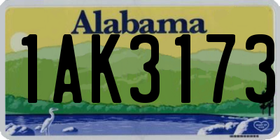 AL license plate 1AK3173