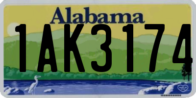 AL license plate 1AK3174