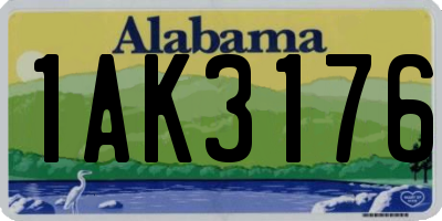 AL license plate 1AK3176