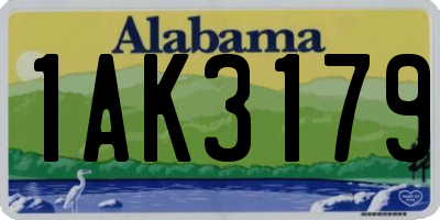 AL license plate 1AK3179