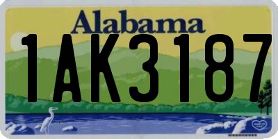 AL license plate 1AK3187