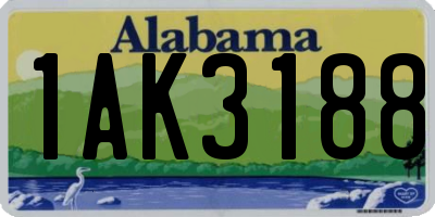 AL license plate 1AK3188