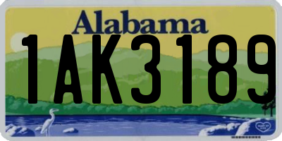 AL license plate 1AK3189