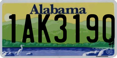 AL license plate 1AK3190