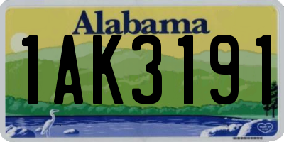 AL license plate 1AK3191