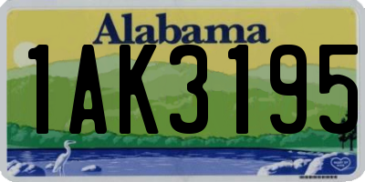 AL license plate 1AK3195